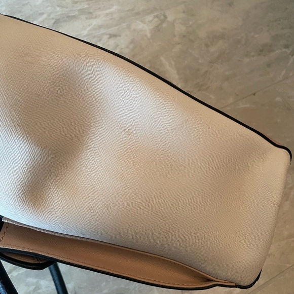 Kate Spade Shoulder Strap Large Tote with Envelope Front Pocket Pink and White - Picture 6 of 6